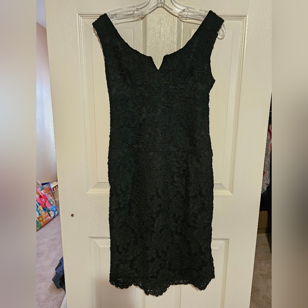 Vintage Black Lined Lace Dress sz S